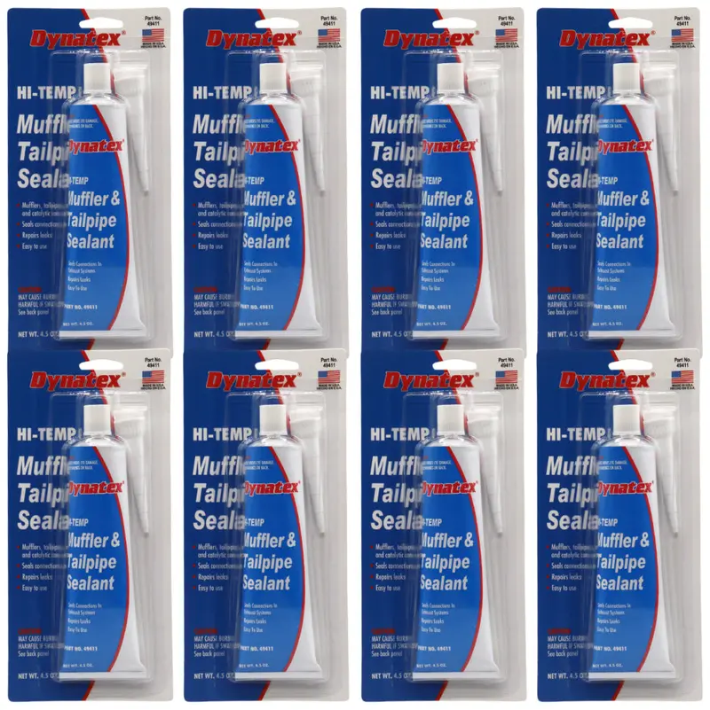 Dynatex Exhaust System Sealant – 4.5 Oz Heat-Activated Muffler & Tailpipe Repair Tube (8-Pack) 1