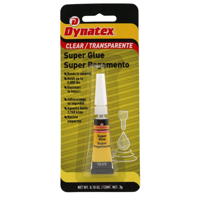 Dynatex Industrial-Strength Super Glue (0.10 Oz) – 5000 Psi, Heat-Resistant, Clear Adhesive For Glass, Metal, Plastic & Rubber (Single Unit) 1