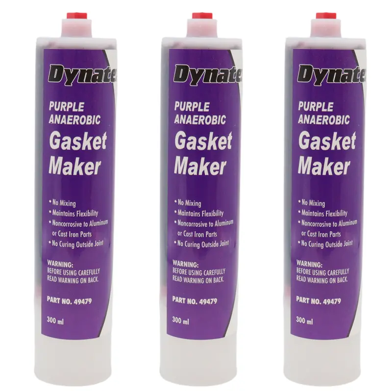 Dynatex Purple Anaerobic Gasket Maker – 10.14 Oz Tube, Flexible High-Strength Seal For Low-Pressure Applications, Works With Or Without Pre-Cut Gaskets (3-Pack) 1