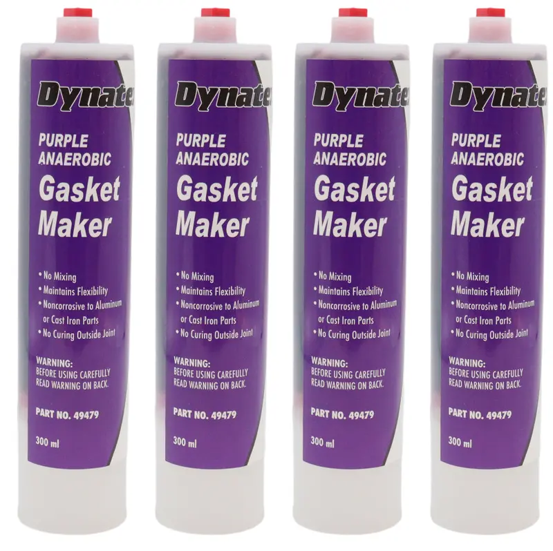 Dynatex Purple Anaerobic Gasket Maker – 10.14 Oz Tube, Flexible High-Strength Seal For Low-Pressure Applications, Works With Or Without Pre-Cut Gaskets (4-Pack) 1
