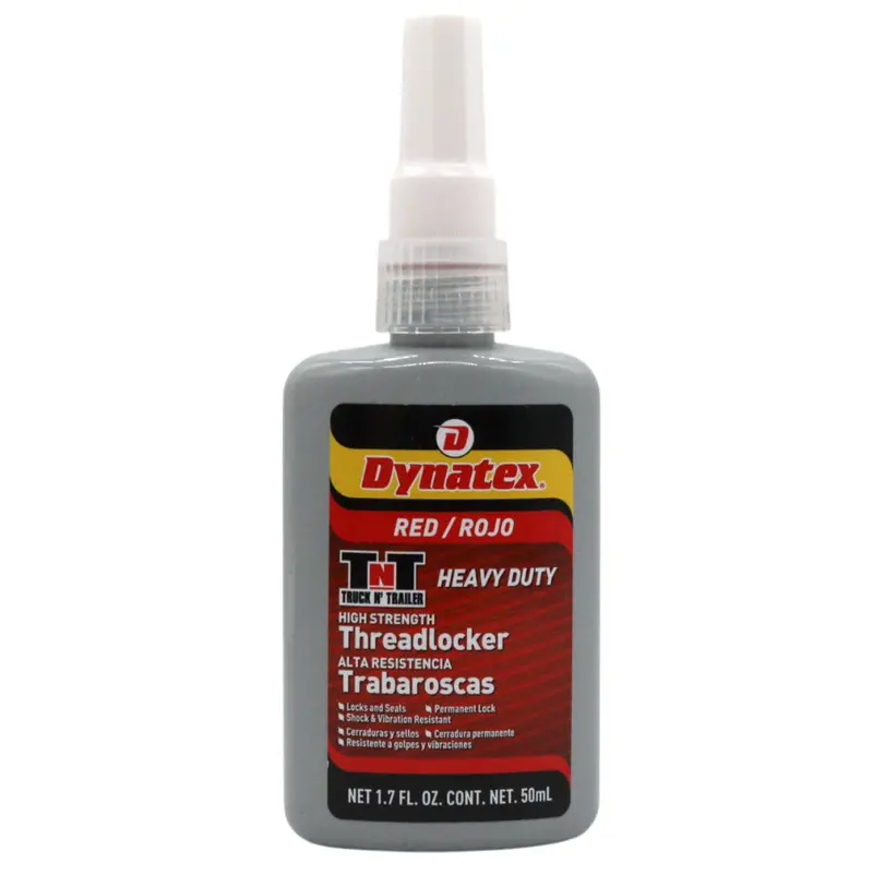 Dynatex Red High-Strength Anaerobic Threadlocker – 1.70 Oz (Single Bottle), Heavy-Duty Vibration-Proof Fastener Adhesive 1