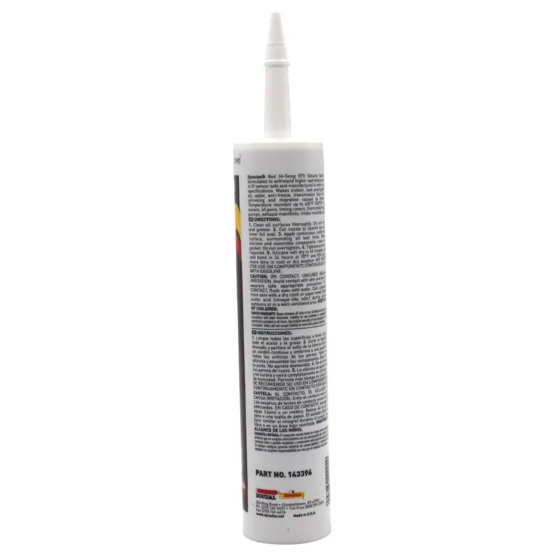 Dynatex Red High-Temp Rtv Silicone Gasket Maker – 10.1 Oz Caulk Tube, Oxygen Sensor Safe, Oem-Compliant, 650°F Rated, Fluid Resistant, Usa-Made (2-Pack) 2