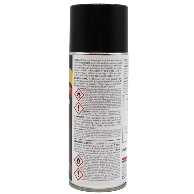 Dynatex Silicone Spray Lubricant – 10.25 Oz Aerosol (3-Pack) – Dry-Film, Waterproof, Non-Toxic Lubricant For Metal, Plastic, Rubber 1
