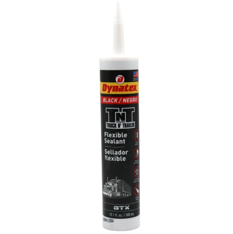 Dynatex Truck & Trailer Black Flexible Sealant – 10.1 Oz Primerless All-Weather Caulk, Elastic Permanent Bond (Single Tube) 1