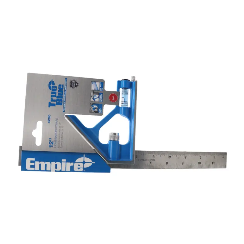 Empire E250 12-Inch Combination Square – Professional Heavy-Duty Level With Etched Stainless Blade And True Blue® Vial 1
