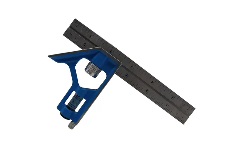 Empire E255 True Blue 6-Inch Combination Square – Stainless Steel Blade, Cast Zinc Head, Blade-Lock™ Adjustment & E-Band™ Vial 1