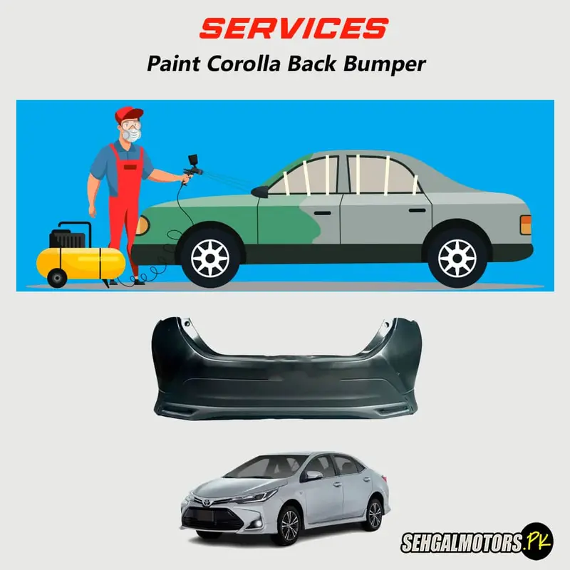 Expert Rear Bumper Refinishing Service – Toyota Corolla Color-Matched Paint 1