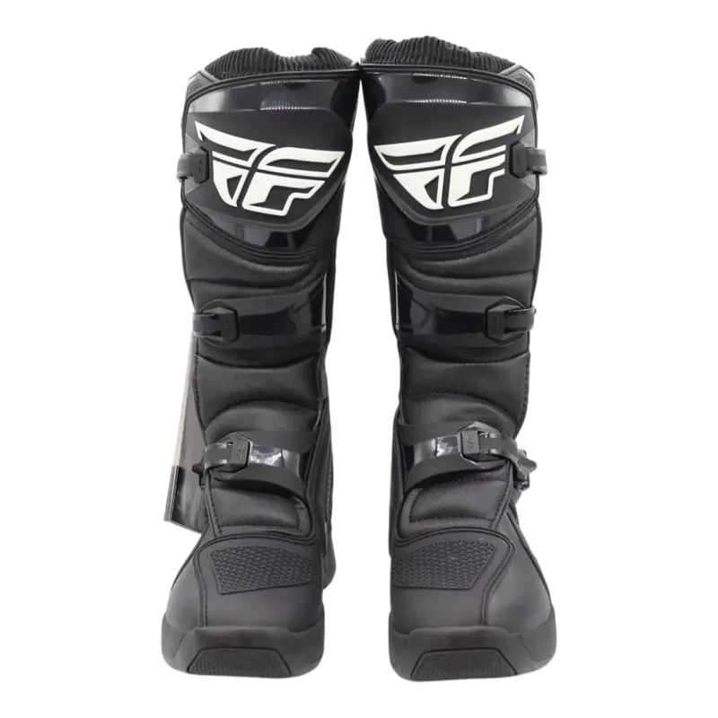 Fly Racing Maverik Lt Ce-Certified Motocross Boots (2026 Model) – Size 12, Black With Quick-Lock Buckles & Heat Shield 1
