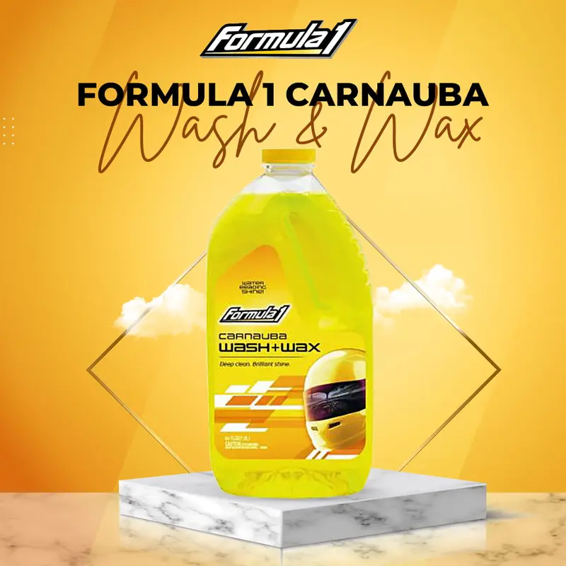 Formula 1 Carnauba Wash & Wax – 1.9 L Large-Size Car Shampoo 1