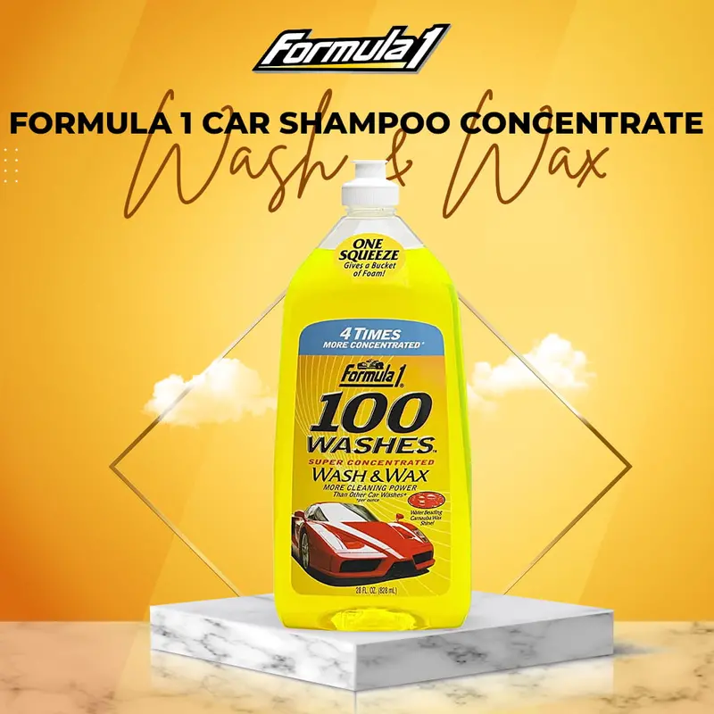 Formula 1 Concentrated Car Shampoo & Wax – 28 Oz (100 Washes) 1