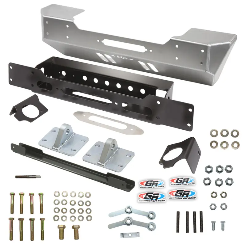 Gen-Right Fbb-10040 Aluminum Stubby Front Winch Bumper For Jeep Jl/Jlu & Gladiator Jt – Recessed Winch Mount, Bolt-On Design, Usa-Made 1
