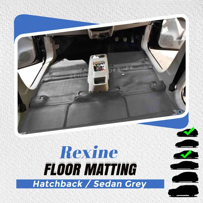 Grey Rexine Floor Mat Set – Custom Fit For Hatchback & Sedan Models 1