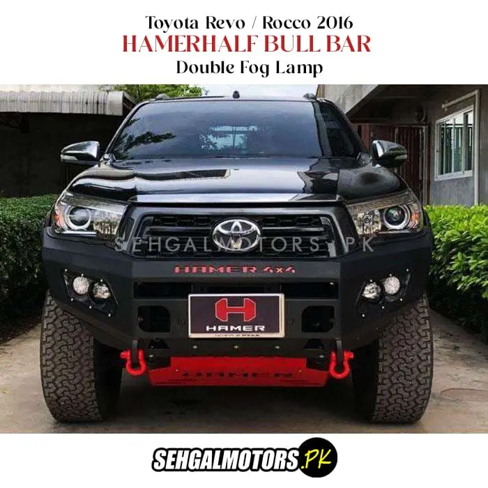 Hamer Half Bull Bar With Dual Fog Lamps For 2016 Toyota Hilux Revo & Rocco 1