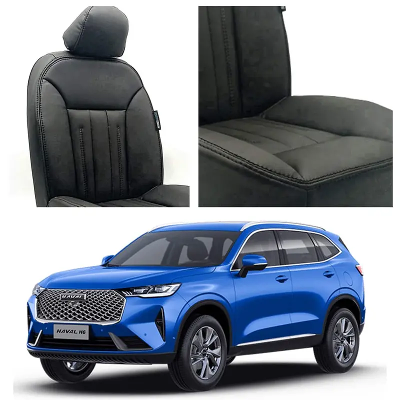 Haval H6 Black Seat Covers With Audi-Design Accents (2021–2024) 1