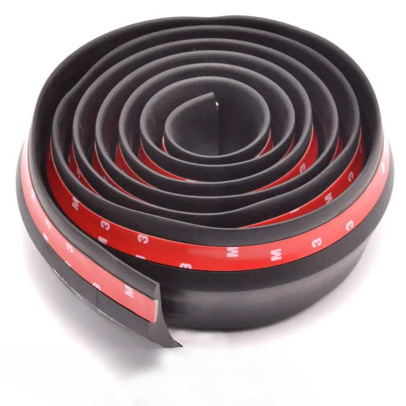 Heavy-Duty Rubber Bumper Lip Deflector – 2.5M Black Splitter Guard 1