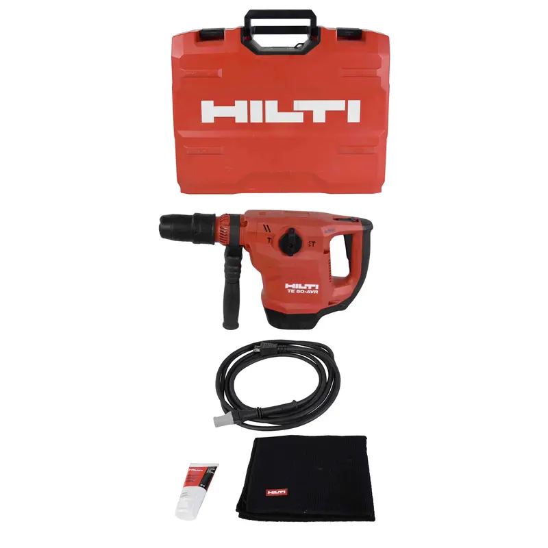 Hilti Te 50-Avr Sds Max Rotary Hammer Drill Kit – 120V Corded Hammer With Chisel, Bit & Power Cord For Heavy-Duty Concrete Work 1