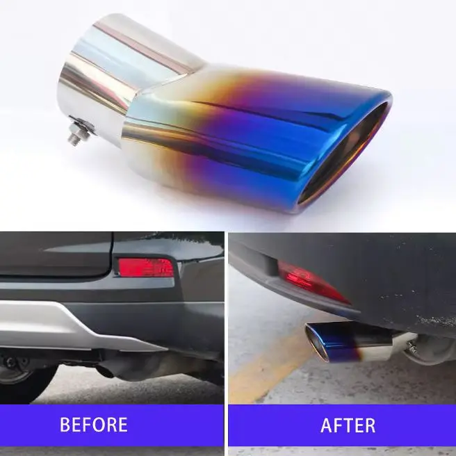 Hks Burnt-Tip Exhaust Silencer Pipe – Half-Blue Racing Style 1