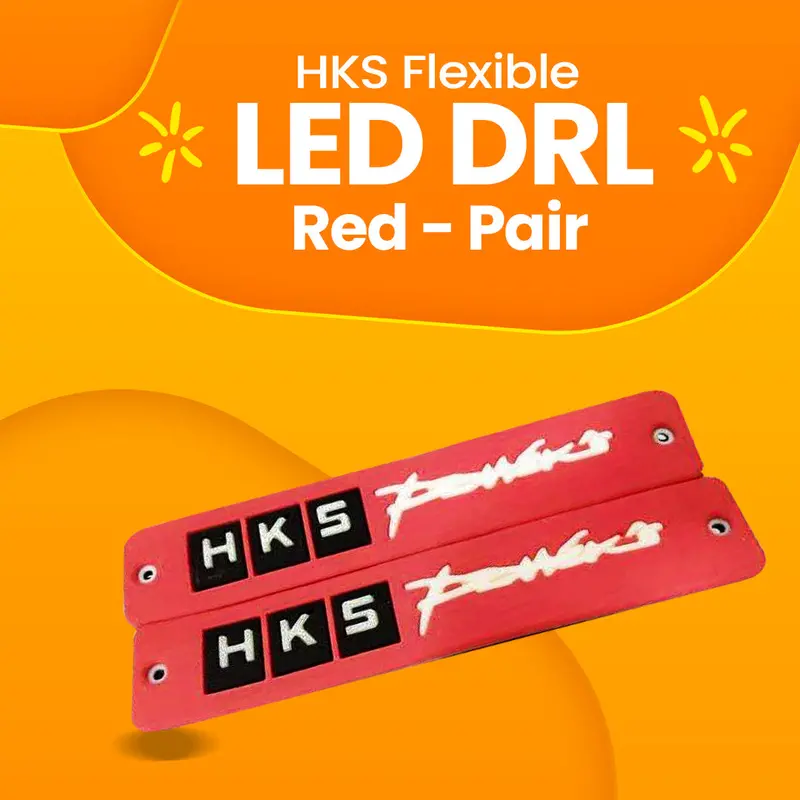 Hks Red Led Drl Pair – Flexible Daytime Running Lights For Custom Fit 1