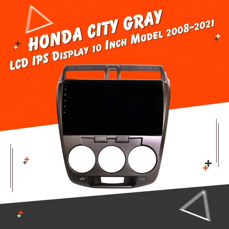 Honda City Android Head Unit – 10-Inch Gray Lcd (8Th Gen, 2008–2021) 1
