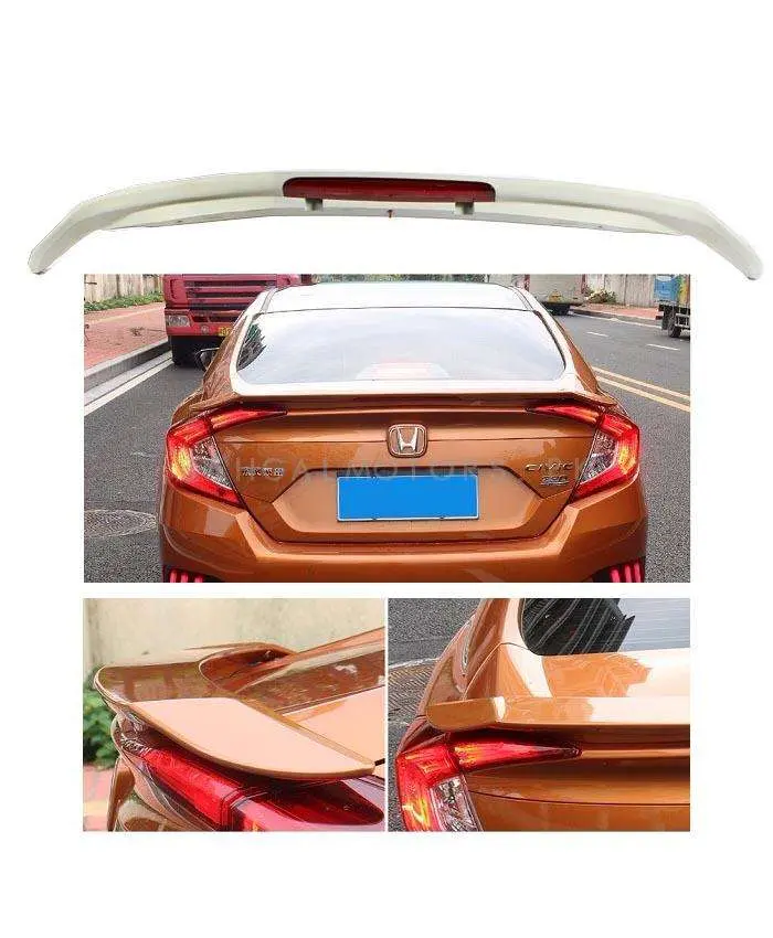 Honda Civic 10Th Gen Led Brake Light Rear Spoiler (2016–2021) – Hd-025 Style 1