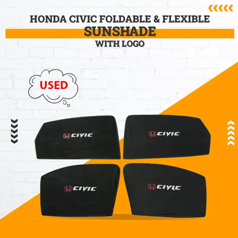 Honda Civic Foldable Sunshade With Brand Logo – Used (2022–2025) 1