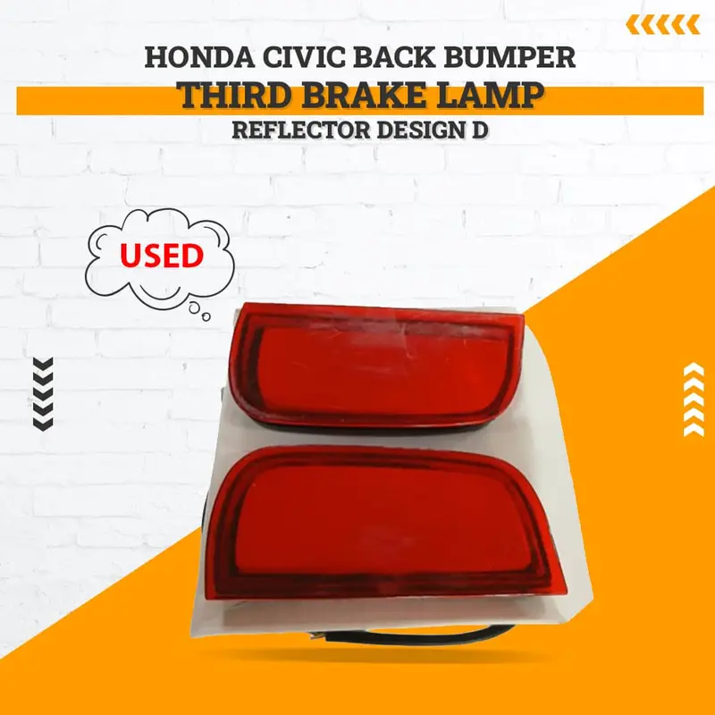 Honda Civic Third Brake Lamp Reflector (2016–2021) – Back Bumper Mount, Heavily Used 1