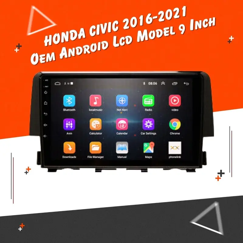 Honda Civic X Android Car Stereo – 9-Inch Black Lcd (2016–2021) 1