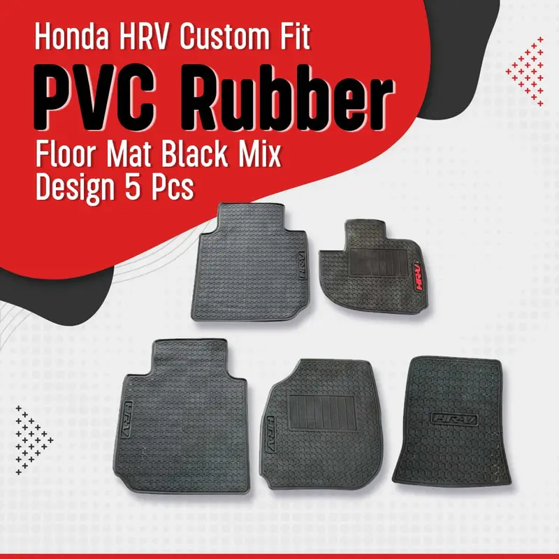 Honda Hr-V All-Weather Floor Mats – Black Pvc-Rubber, 5-Piece Set (2022–2023) 1