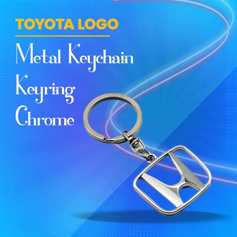 Honda Logo Chrome Metal Keychain – Minimalist Keyring With Polished Finish 1