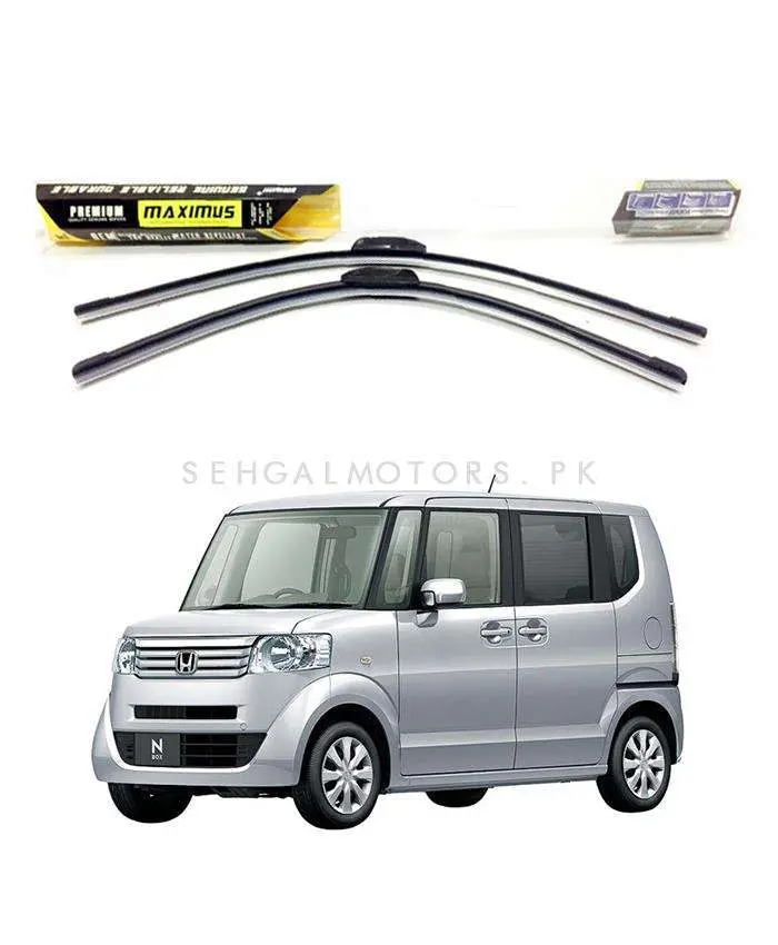 Honda N-Box (2011–2017) Maximus Premium Silicone Wiper Blades – Reliable, Low-Vibration Performance 1