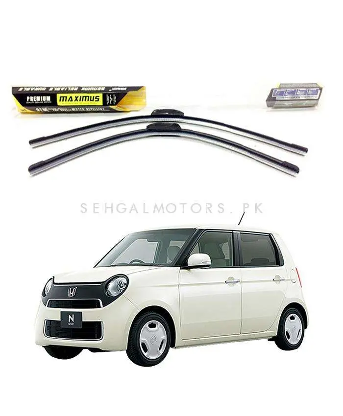 Honda N-One (2012–2017) Maximus Premium Silicone Wiper Blades – All-Weather Visibility & Control 1