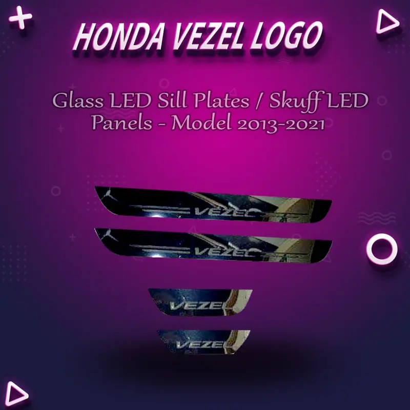 Honda Vezel Tempered Glass Led Door Sills – 2013–2021 1