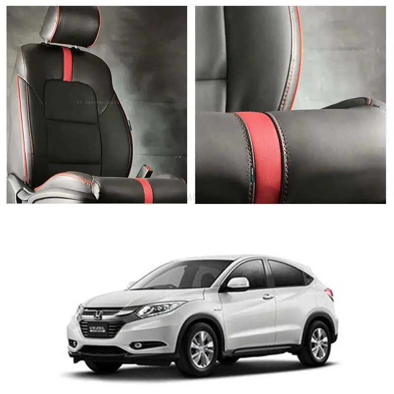 Honda Vezel Type R–Style Black & Red Seat Covers (2013–2025) 1