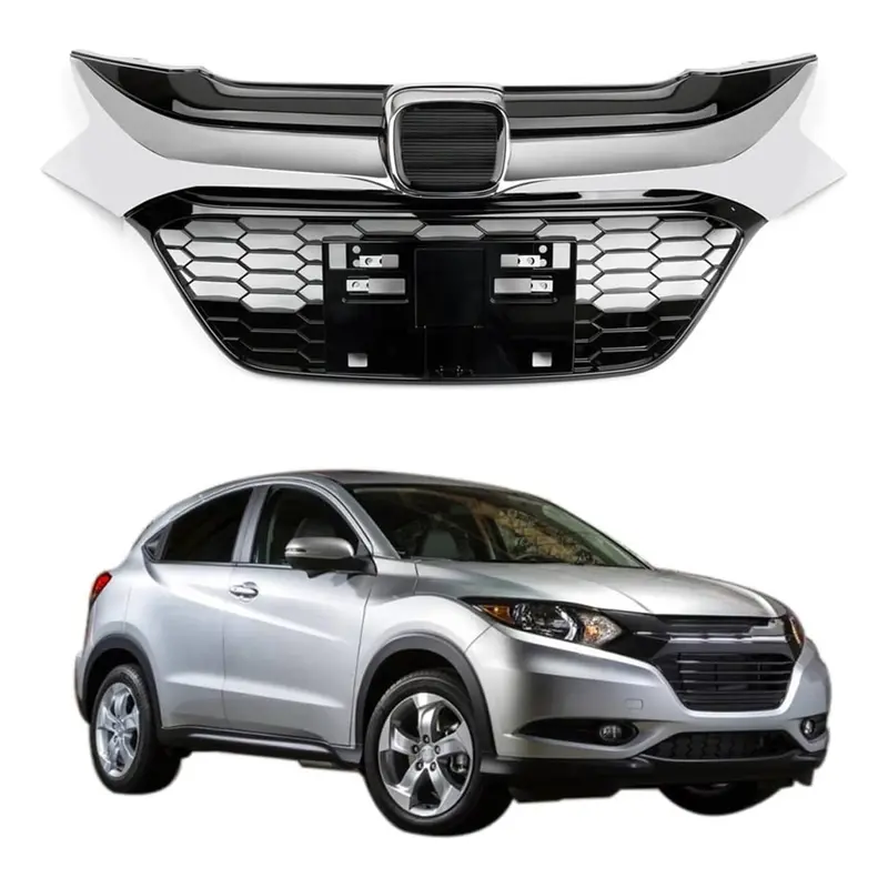 Honda Vezel (Uk Spec) Chrome Front Grille With Embossed Logo – 2013–2025 Fit 1
