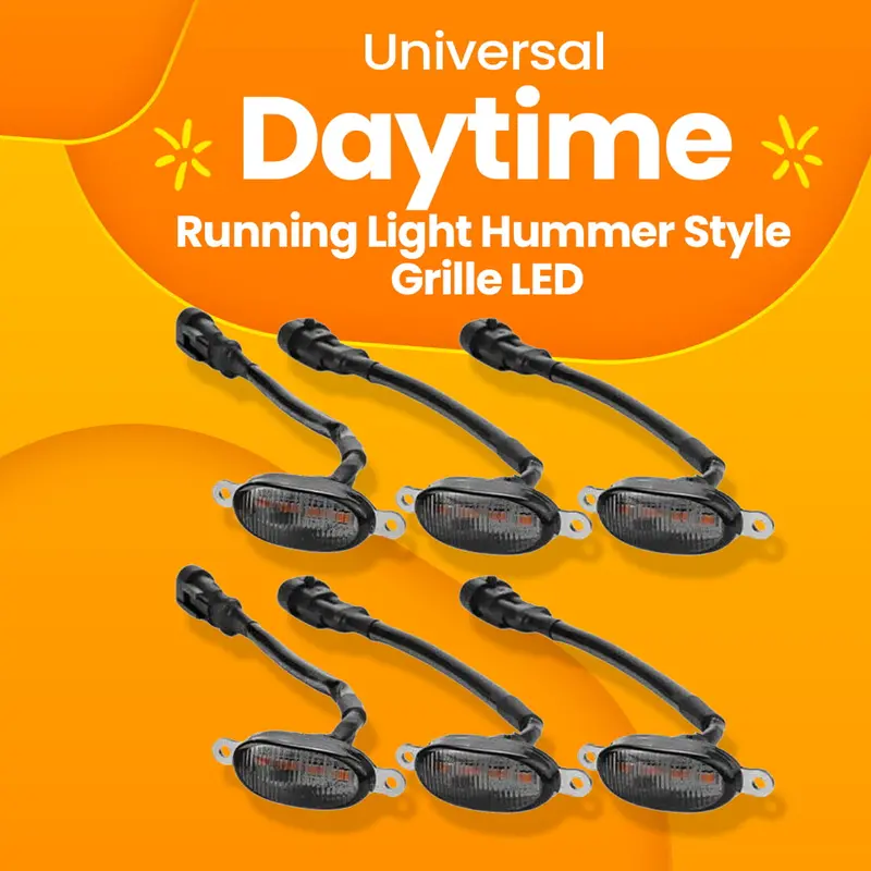 Hummer-Style Grille-Mount Daytime Running Lights – Universal Led Drl Kit 2