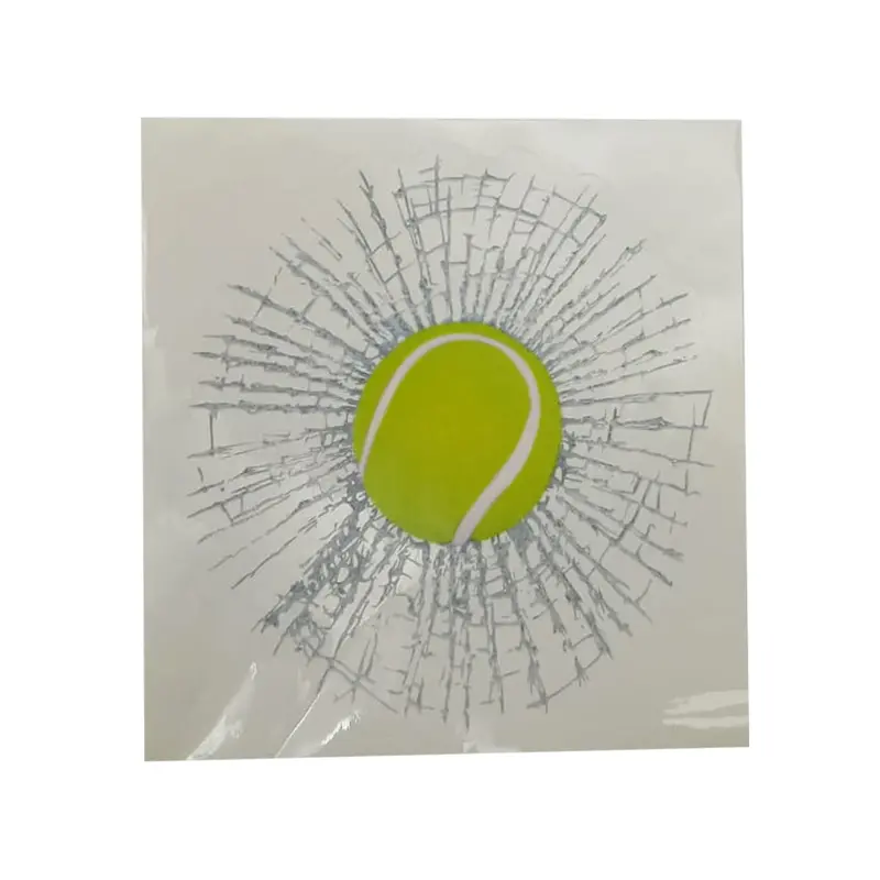 Humorous Sports Impact Sticker – Tennis/Basketball/Football 'Crack' Window Decal For Cars 1