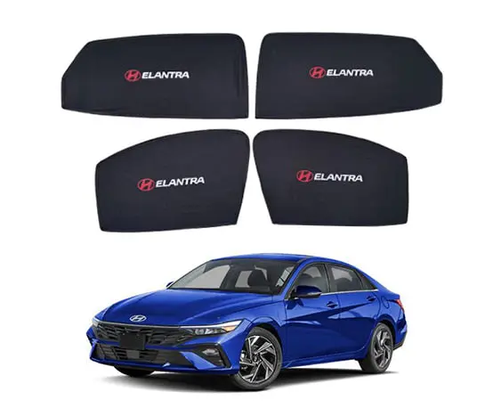 Hyundai Elantra Hybrid Foldable Sunshade – Custom-Fit With Brand Logo (2025–2026) 1