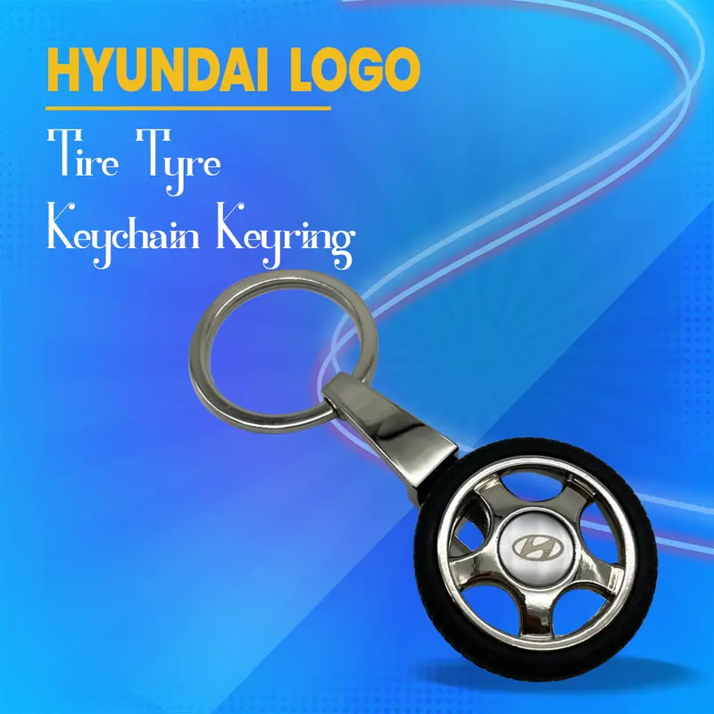 Hyundai Tire-Design Keychain With Recognizable Logo 1