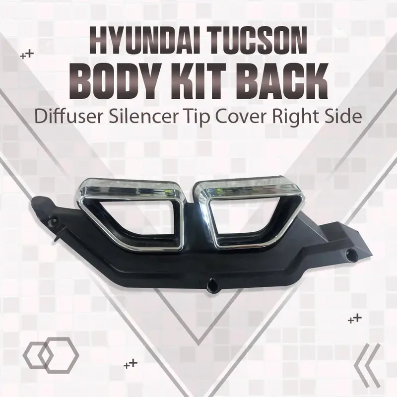 Hyundai Tucson Rear Diffuser Cover – Right-Side Silencer Tip Accent (2020–2024) 1