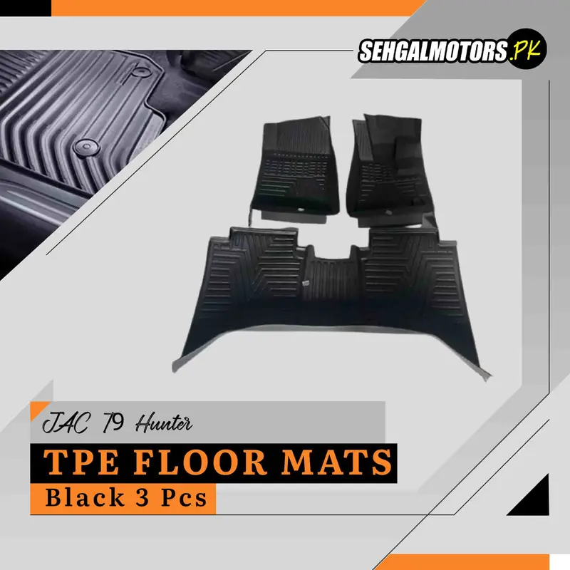 Jac T9 Hunter All-Weather Tpe Floor Liners – 3-Piece Set (2025–2026) 1