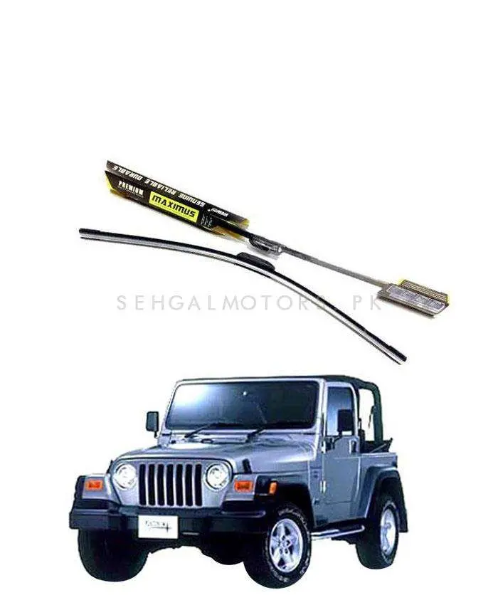 Jeep Wrangler (1996–2006) Maximus Silicone Windshield Wipers – Streak-Free, Durable Rubber Blades 1