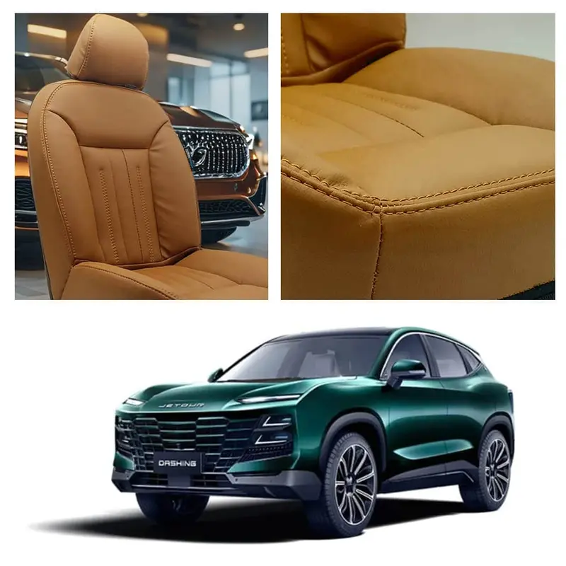 Jetour Dashing Brown Seat Covers – Stylish Audi-Design Interior Upgrade (2025–2026) 1