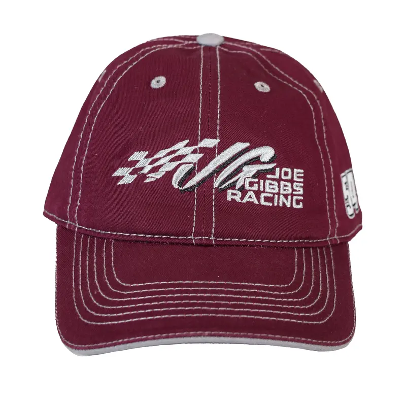 Joe Gibbs Racing #54 Cotton Baseball Cap – Burgundy Embroidered Logo, Adjustable Snapback Closure 1