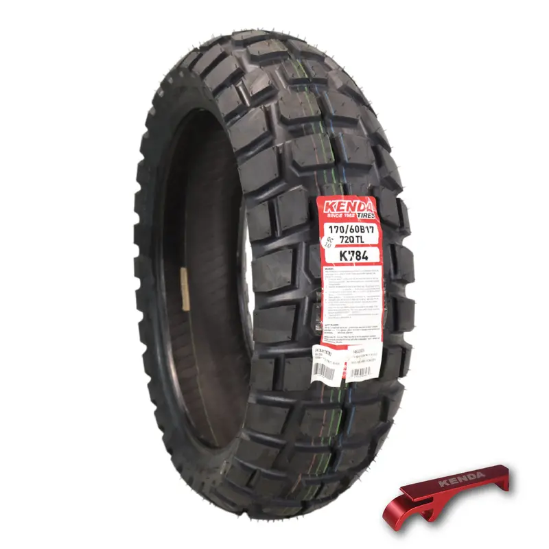 Kenda Big Block K784 170/60B17 Rear Motorcycle Tire – Aggressive Tread For Street & Dirt 1