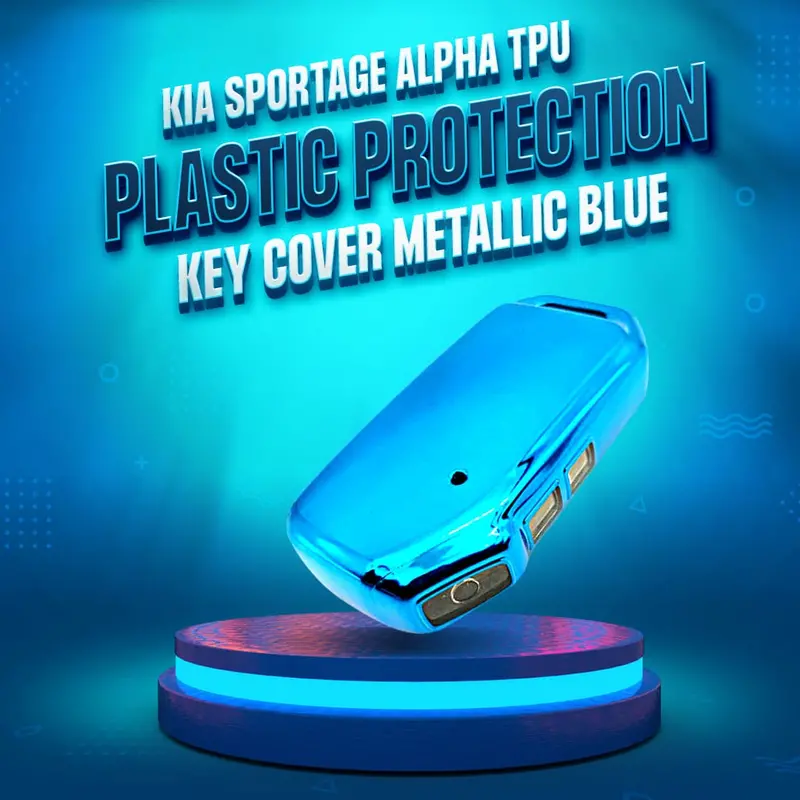 Kia Alpha Tpu Key Cover (2019–2025) – Metallic Blue Protective Shell With Durable Fit 1