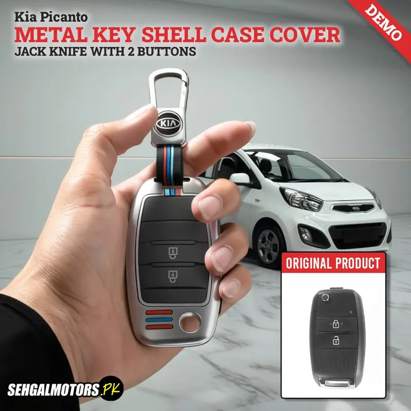 Kia Picanto 2019–2025 Jackknife Metal Key Shell With 2 Buttons 1