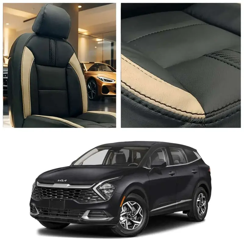 Kia Sportage Type R Beige & Black Car Seat Covers (2025–2026) 1