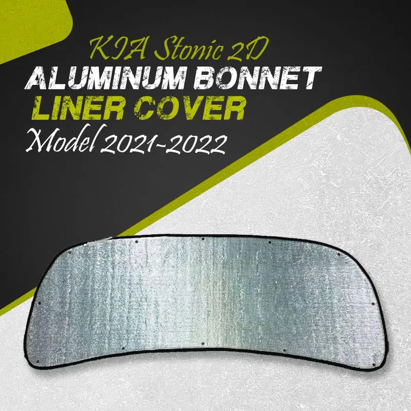 Kia Stonic Aluminum Bonnet Liner – 2D-Textured Engine Bay Protector (2021–2025) 1