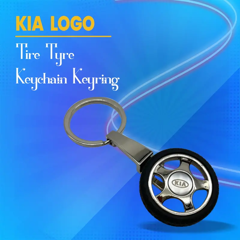 Kia Tire-Inspired Keyring Featuring Bold Brand Logo 1