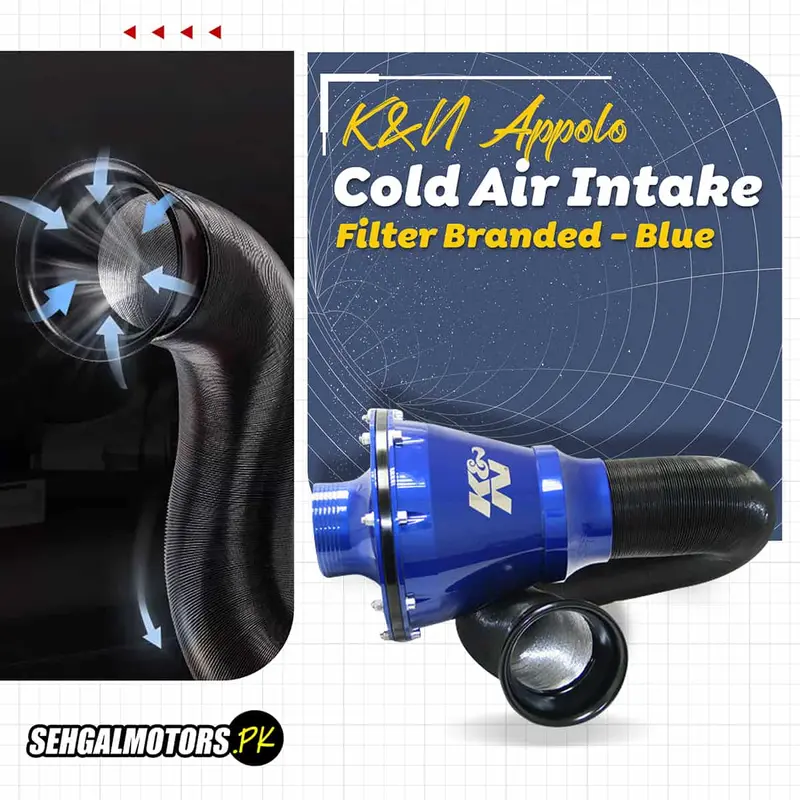 K&N Apollo Cold Air Intake Filter – Blue Universal Performance Air Filter 1